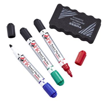 Zebra Double Ended Whiteboard Markers Pack of 5