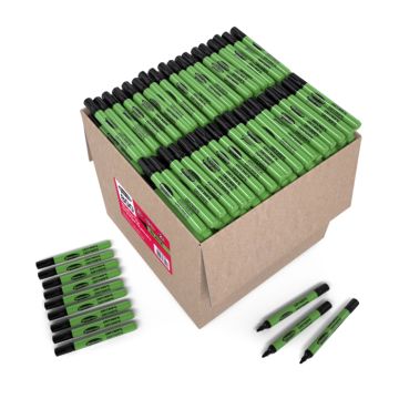 Show-me Slim Drywipe Markers Medium Black Pack of 800