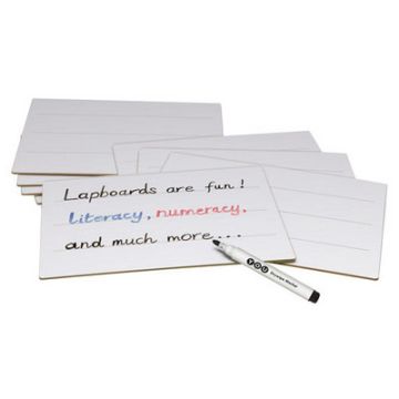 A4 Rigid Plain/Ruled Drywipe Whiteboards Pack of 30
