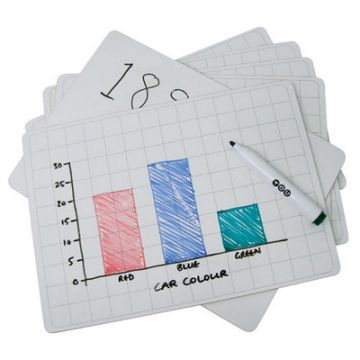 A4 Gridded/Plain Rigid Drywipe Boards  Pack of 30