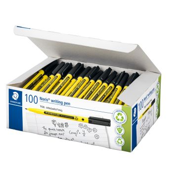 Staedtler Handwriting Pens Black Box of 100