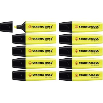 STABILO BOSS ORIGINAL Highlighters Yellow Pack of 10