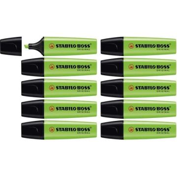 STABILO BOSS ORIGINAL Highlighters Green Pack of 10