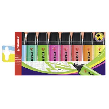 STABILO BOSS ORIGINAL Highlighters Assorted Neon Colours Pack of 8