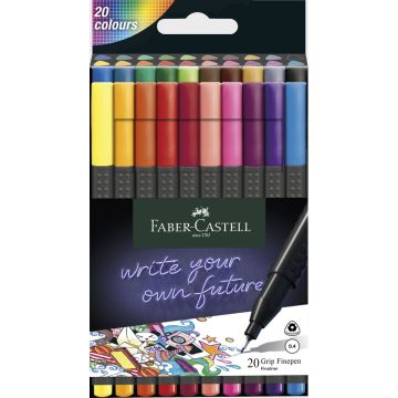 Faber-Castell Grip Finepens Pack of 20