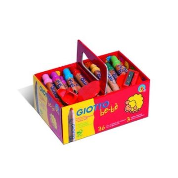 Giotto Be-Be Super Large Pencils + Sharpeners Pack of 36
