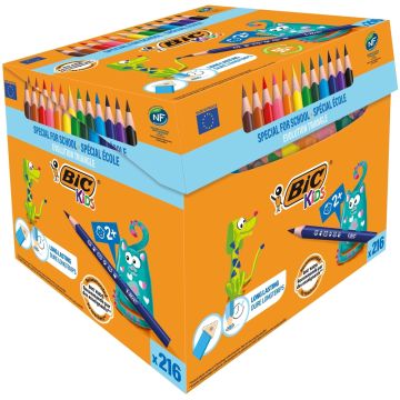 BIC Evolution Triangle Pencils Children's Assorted Pack of 216
