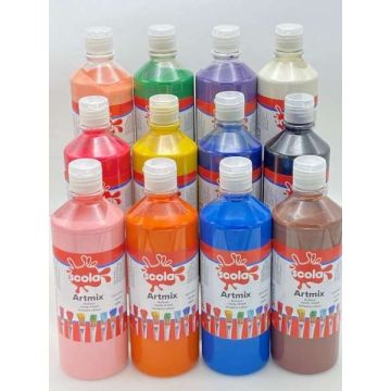 Washable Ready Mixed Paint 600ml Pack of 12