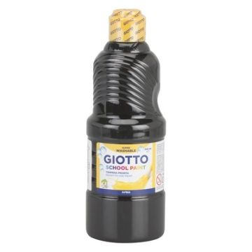 Giotto School Washable Paint 500ml Black