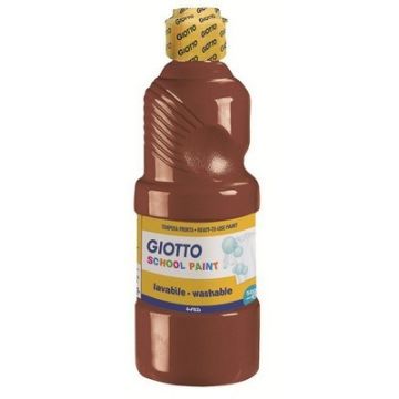 Giotto School Washable Paint Brown 500ml