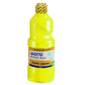Giotto School Washable Paint 500ml Primary Yellow