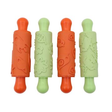Retro Rubber Rolling Pins Pack of 4