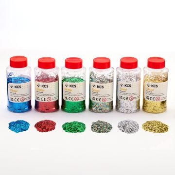 KCS Glitter Multi Pack of 100g Pack of 6