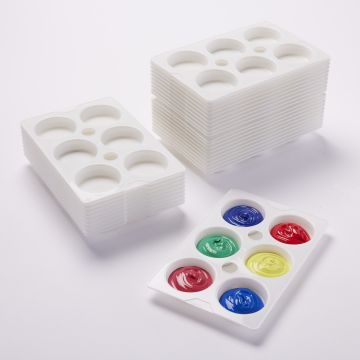 6 Well Mixing Palette Pack of 10