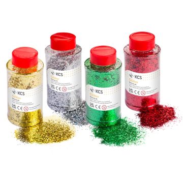KCS Festive Glitter Pack of 100g Pack of 4