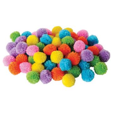 Woolly Pom Poms Assorted Pack of 100