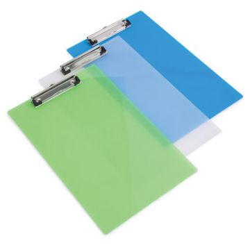 Frosted Transparent Clipboard A4 Assorted Colours