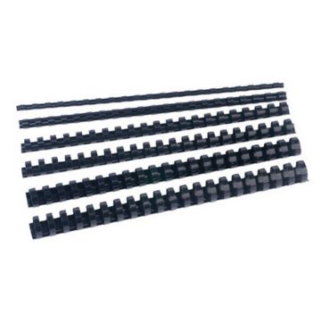 Plastic Comb Binding Rings 6mm Black Box of 100