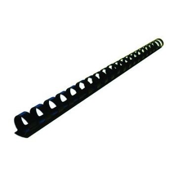 Plastic Comb Binding Rings 12mm Black Pack 100