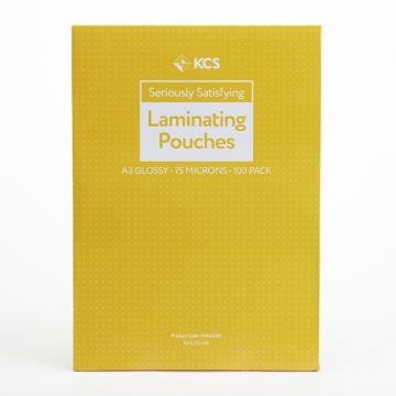 A3 KCS Gloss Laminating Pouches 150 Microns (2x75) Pack of 500