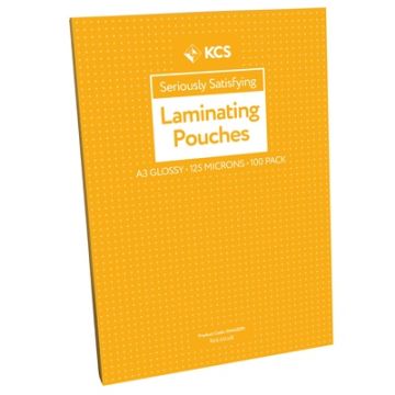 A3 KCS Gloss Laminating Pouches 250 Microns (2x125) Pack of 500