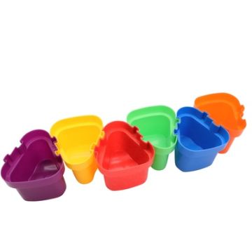 Triangular Connector Pots Assorted Colours Pack of 6