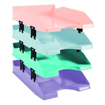 A4+ Letter Tray Set - Glossy Pastel