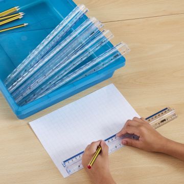 Helix Shatter Resistant Ruler with Finger Grip 300mm Pack of 10