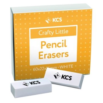 KCS High Quality Large White Erasers Box of 20