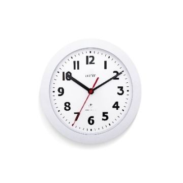 Radio Controlled 12 Hour Clock 230mm White