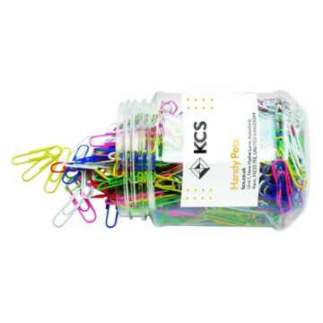 32mm KCS Coloured Paper Clips Tub of 500