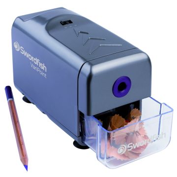 Snopake Swordfish Varipoint Electric Pencil Sharpener Grey/Purple
