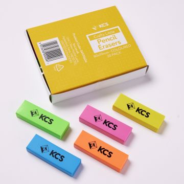 KCS Erasers Assorted Colours Pack of 20