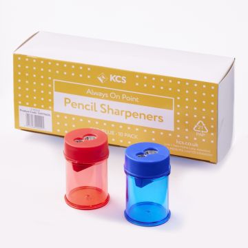 KCS 2 Hole Desktop Sharpener Red/Blue Pack of 10