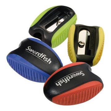 Single Hole Soft Grip Pencil Sharpeners Assorted Pack 36