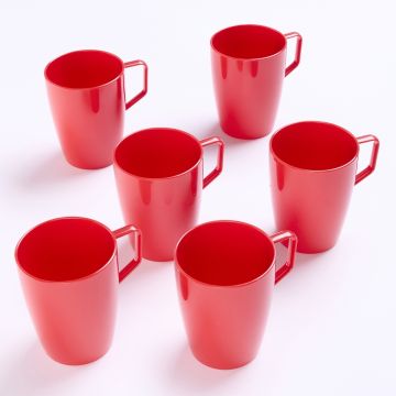 Polycarbonate Beaker Red 28cl Pack of 6