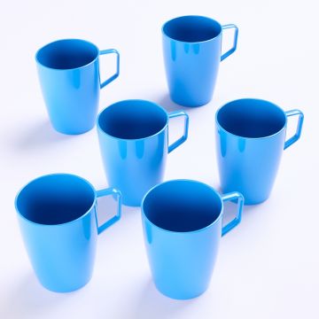 Polycarbonate Handled Beaker Blue 28cl Pack of 6