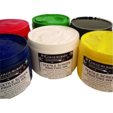 Textile Screen Printing Ink Assorted Pack of 6 500ml