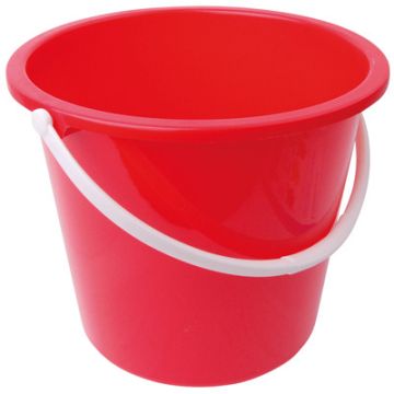 9 Litre Round Buckets Red