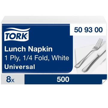 325 x 325mm Tork Paper Serviettes White Pack of 4000