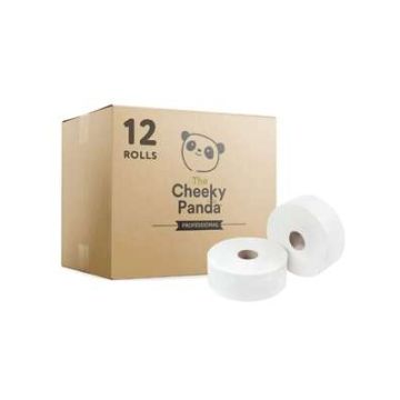 Cheeky Panda 2 Ply Mini Jumbo Toilet Roll Pack of 12