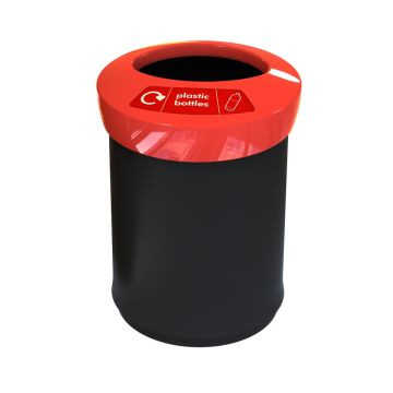 EcoAce Recycling Bin Plastic Bottles 62 Litres Red