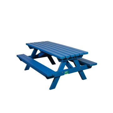 Recycled Plastic Junior Picnic Bench Blue