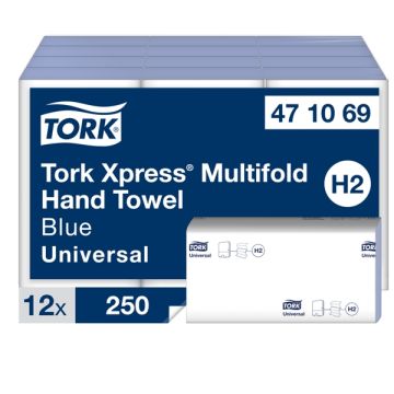 Tork Xpress Multi-Fold Hand Towels Blue 1 Ply Case of 3,000