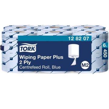 Tork Centrefeed Rolls 2 Ply Blue Case 6 of 450 Sheets