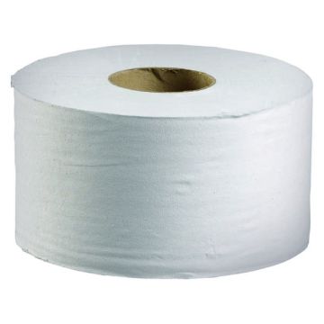 KCS Mini Jumbo 2 Ply Tissue Roll White Pack of 12