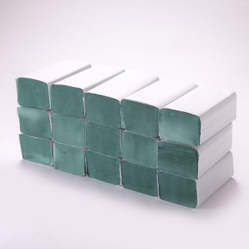 Purely V-Fold Hand Towel Green 1 Ply Box of 3600