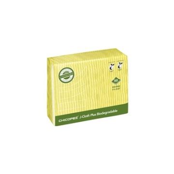 Biodegradable Chicopee J-Cloth Plus Yellow Pack of 50
