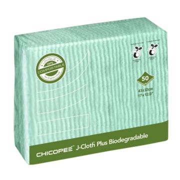 Biodegradable Chicopee J-Cloth Plus Green Pack of 50