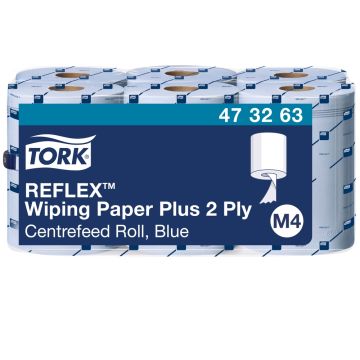 Tork Reflex Wiping 2 Ply Paper Towels Blue Case of 6